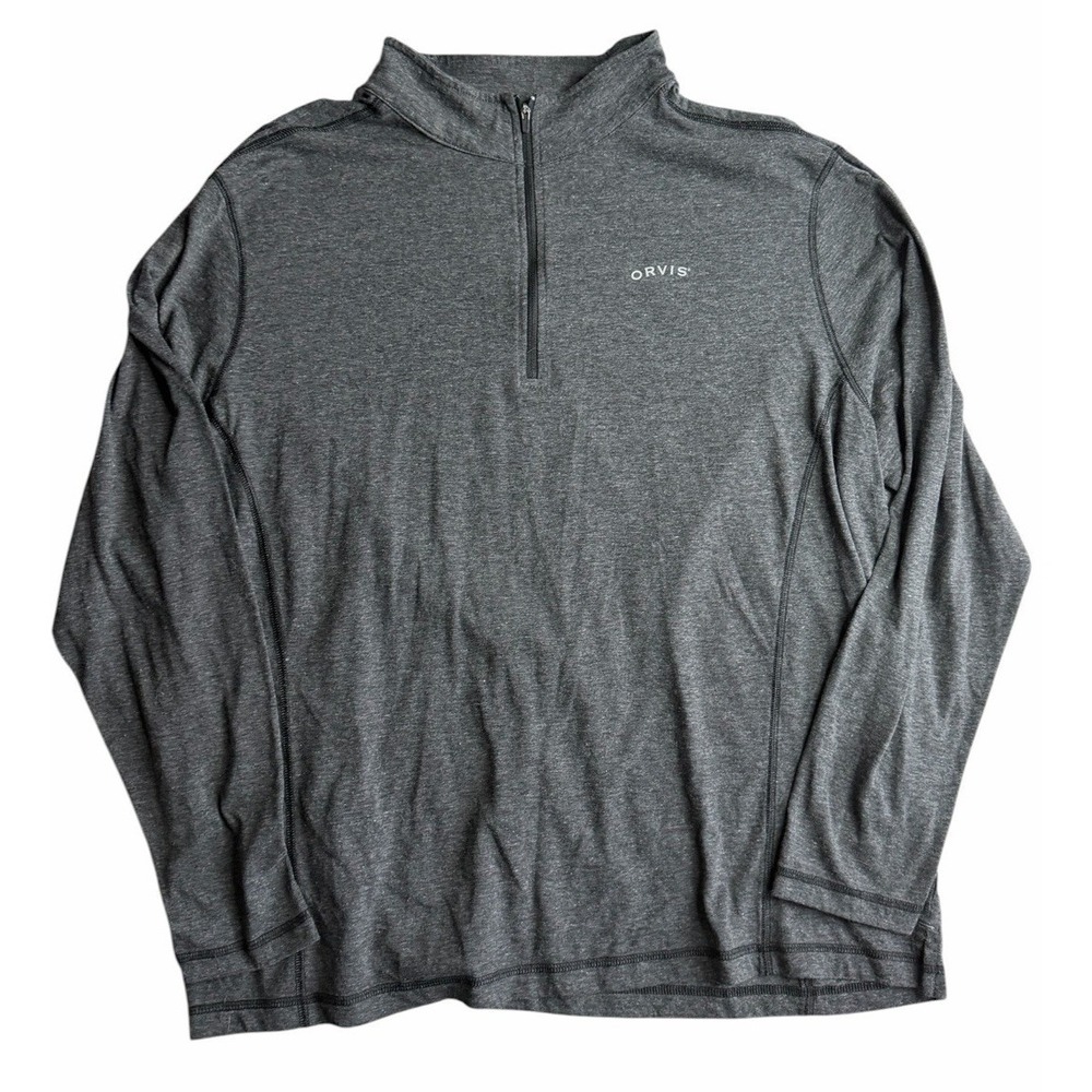 Orvis‎ 1/4 Zip Pullover XXL Gray Lightweight Performance Top
